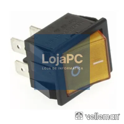INTERRUPTOR BASCULANTE C/ LUZ 10A-250V DPST ON-OFF VELLEMAN