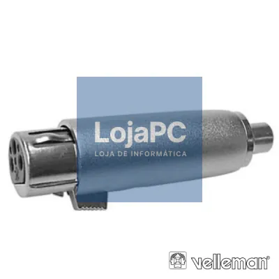 FICHA ADAPTADORA XLR 3P FÊMEA / RCA FÊMEA