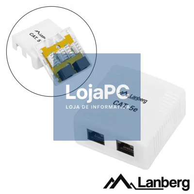 Tomada de Superfície RJ45 C/ 2 Saídas LANBERG