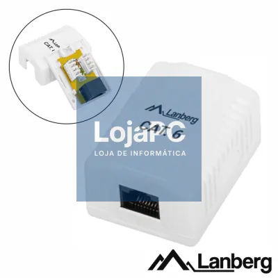 Tomada de Superfície RJ45 C/ 1 Saída LANBERG