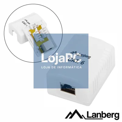Tomada de Superfície RJ45 C/ 1 Saída LANBERG