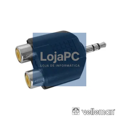 FICHA ADAPTADORA JACK 3.5MM MACHO ST / 2 RCA FÊMEA