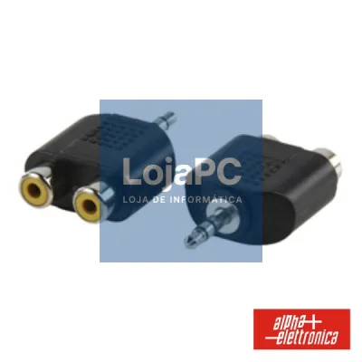FICHA ADAPTADORA JACK 3.5MM MACHO ST / 2 RCA FÊMEA