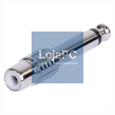Ficha Adaptadora Jack 6.35mm Macho Mono / Rca Fêmea BST
