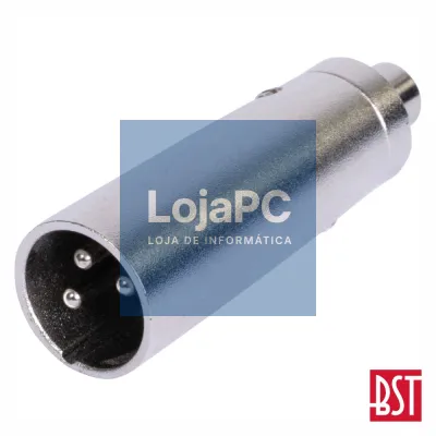 Ficha Adaptadora XLR 3p Macho / Rca Fêmea BST