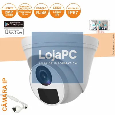 Câmara Vigilância IP Dome Cmos 1080p 2mp IP67