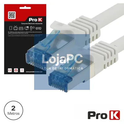 CABO S/FTP CAT6E 2M CINZA PROK