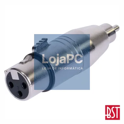 Ficha Adaptadora XLR 3p Fêmea / Rca Macho BST
