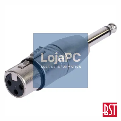 Ficha Adaptadora XLR 3p Fêmea / Jack 6.35mm Macho Mn BST