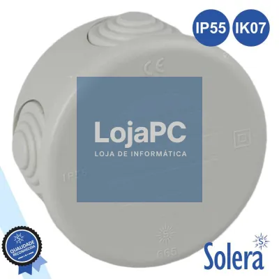CAIXA DE PASSAGEM ESTANQUE C/ 4 CONES Ø70x40MM SOLERA