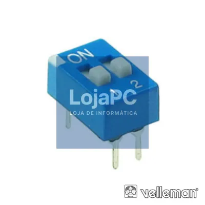 INTERRUPTOR DIP 2 POSIÇÕES VELLEMAN