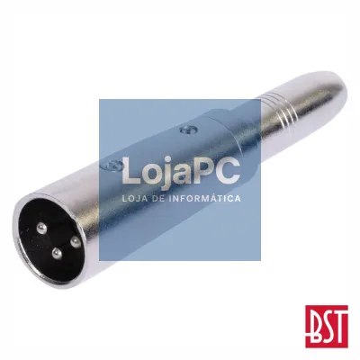 Ficha Adaptadora XLR 3p Macho / Jack 6.35mm Fêmea Mn BST