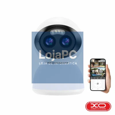 Câmara Vigilância IP Dupla H.265 1296P 5MP WiFi+BT XO