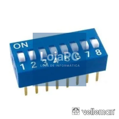 INTERRUPTOR DIP 8 POSIÇÕES VELLEMAN