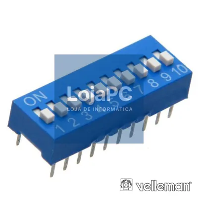INTERRUPTOR DIP 10 POSIÇÕES VELLEMAN