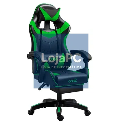 Premium Gaming Armchair COOL Rest Black-Green (Footrest)