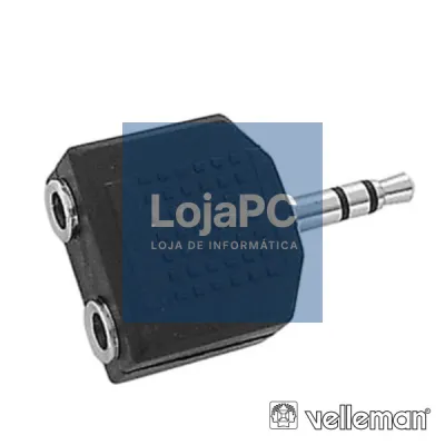 FICHA ADAPTADORA JACK 3.5MM MACHO / 2 JACK 3.5MM FÊMEA ST
