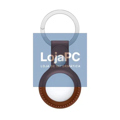Protective Keychain COOL Compatible with AirTag Leatherette Brown