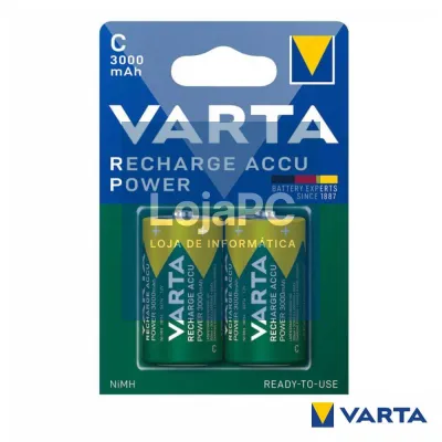 Pilha Recarregável C 1.2V 3000mAh 2x VARTA