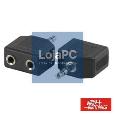 FICHA ADAPTADORA JACK 3.5MM MACHO ST / 2 JACK 3.5MM FÊMEA ST