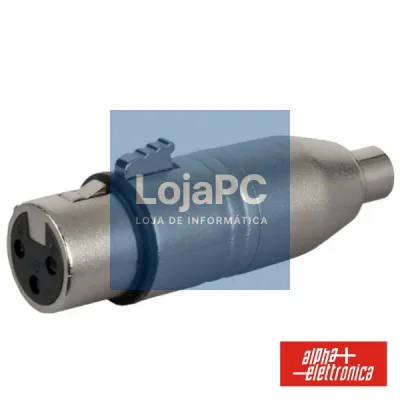 FICHA ADAPTADORA XLR 3P FÊMEA / RCA FÊMEA