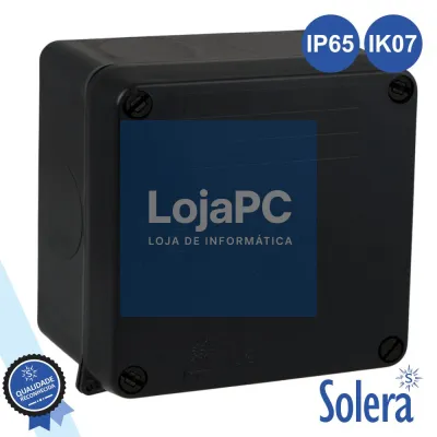 CAIXA DE PASSAGEM ESTANQUE 100x100x55MM IP65 IK07 SOLERA