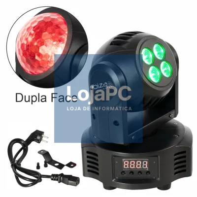Moving Head 2 em 1 Astro/Wash 1x10W/4x6W RGBW DMX IBIZA
