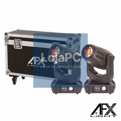 Conjunto 2 Moving Head 280W Beam/Spot/Wash C/ Mala AFXLIGHT