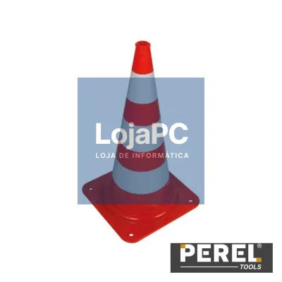 Cone De Sinalização Vermelho/Branco - 75 Cm - PEREL
