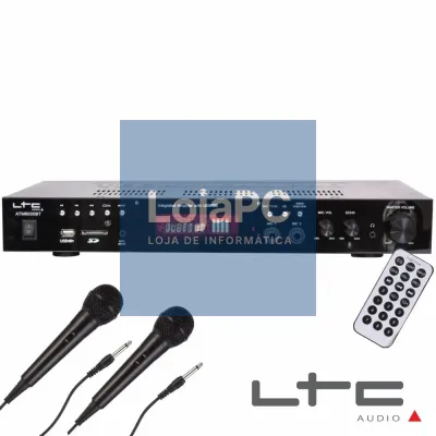 AMPLIFICADOR STEREO HIFI 2X50W VÍDEO HDMI USB/FM/BT/SD 2 MIC