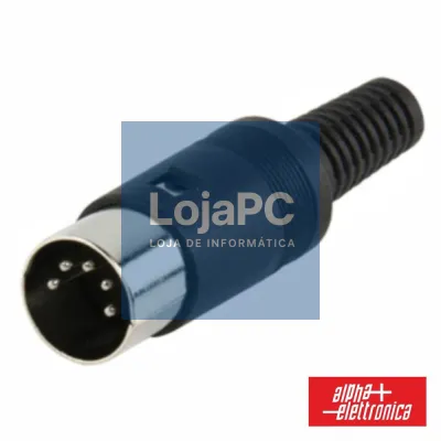 FICHA DIN 5P MACHO PVC P/ SOLDAR