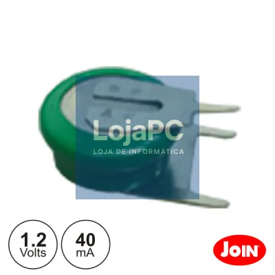 BATERIA NI-MH 1.2V 40MA C/ PATILHAS JOIN