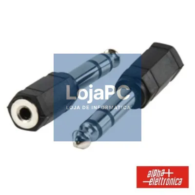 FICHA ADAPTADORA JACK 6.35MM MACHO / JACK 3.5MM FÊMEA ST