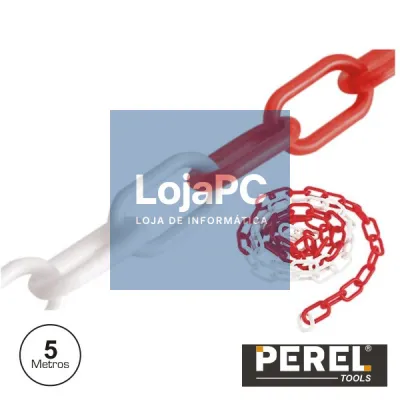 CORRENTE PLÁSTICA Ø6MM VERMELHA E BRANCA 5M PEREL