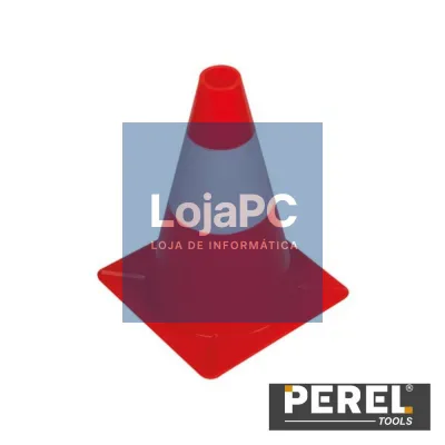 Cone De Sinalização Vermelho/Branco - 30 Cm - PEREL