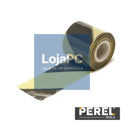 Fita De Sinalização Preta/Amarela - 100M PEREL