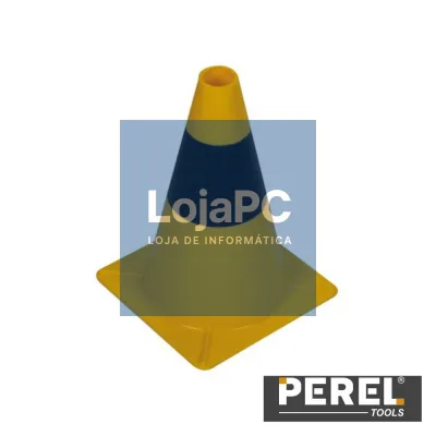 Cone De Sinalização Amarelo/Preto - 30 Cm PEREL