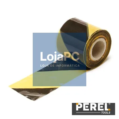 Fita De Sinalização Preta/Amarela - 250M PEREL