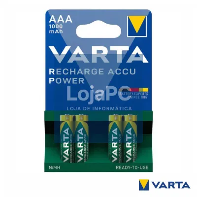 Pilha Recarregável AAA 1.2V 1000mAh 4x VARTA