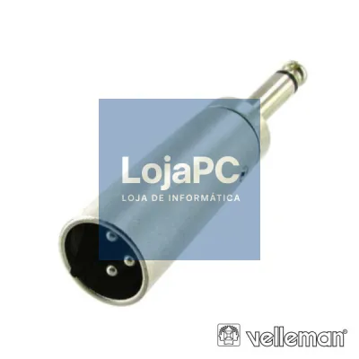 FICHA ADAPTADORA XLR 3P MACHO / JACK 6.35MM MACHO MN