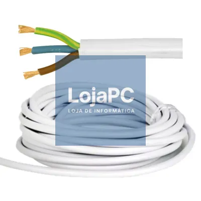 CABO ALIMENTAÇÃO ELÉTRICO 3X1.5MM² BRANCO 5M