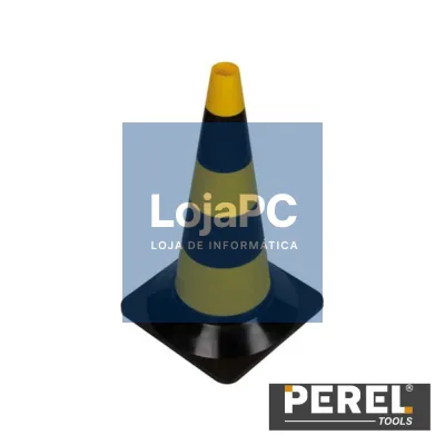 Cone De Sinalização Amarelo/Preto - 50cm PEREL