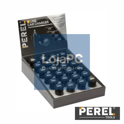 Expositor C/ 24 Adaptadores Isqueiro 5V/1A PEREL