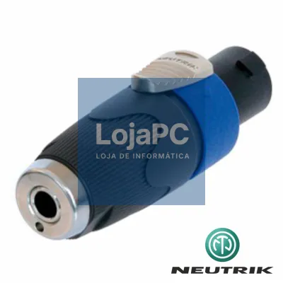 FICHA ADAPTADORA SPEAKON 4P MACHO / JACK FÊMEA NEUTRIK