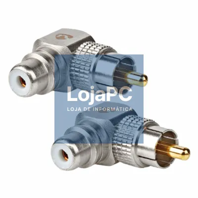2 Fichas Adaptadoras RCA Fêmea / RCA Macho 90º