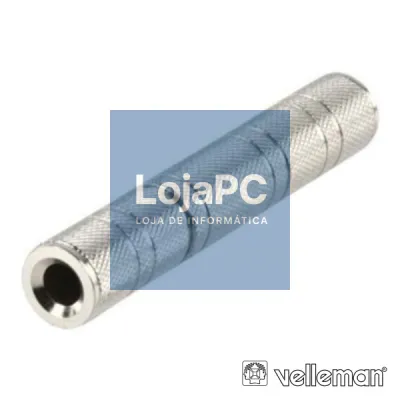 FICHA ADAPTADORA JACK 6.35MM FÊMEA / JACK 6.35MM FÊMEA