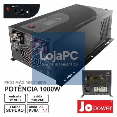 CONVERSOR 12V-230V 1000W Onda Pura JOPOWER