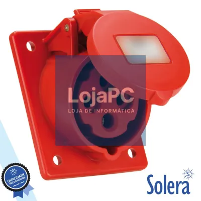 FICHA CEE FÊMEA PAINEL 3 POLOS (3P+T) TAMPA 16A IP44 SOLERA