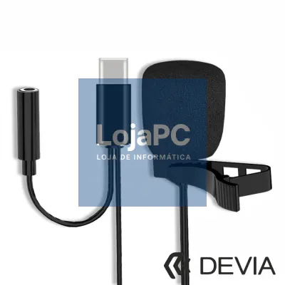 Microfone Lapela P/ Smartphone USB-C DEVIA