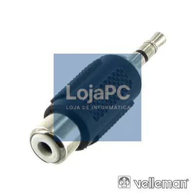 ADAPTADOR RCA FÊMEA P/ 3.5 JACK MACHO MN VELLEMAN